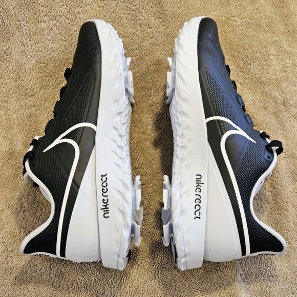 NWOT Nike React Infinity Pro Men's Black Platinum Golf Shoes Size 8.5 CT6620-004 - Picture 2 of 12